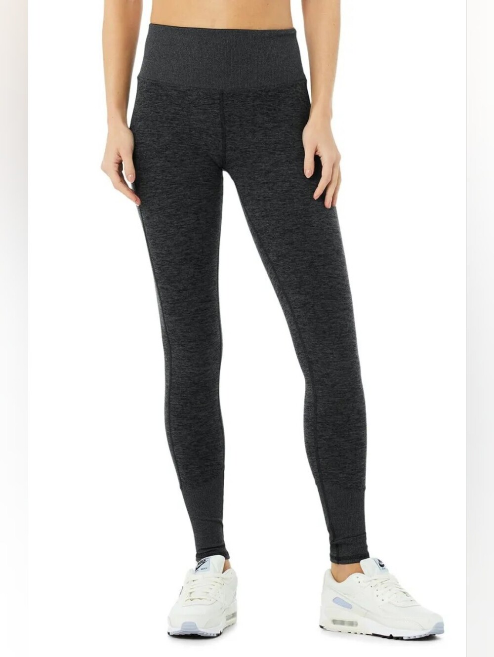 ALO Yoga Charcoal Heather High-Rise Leggings - Dark Gray